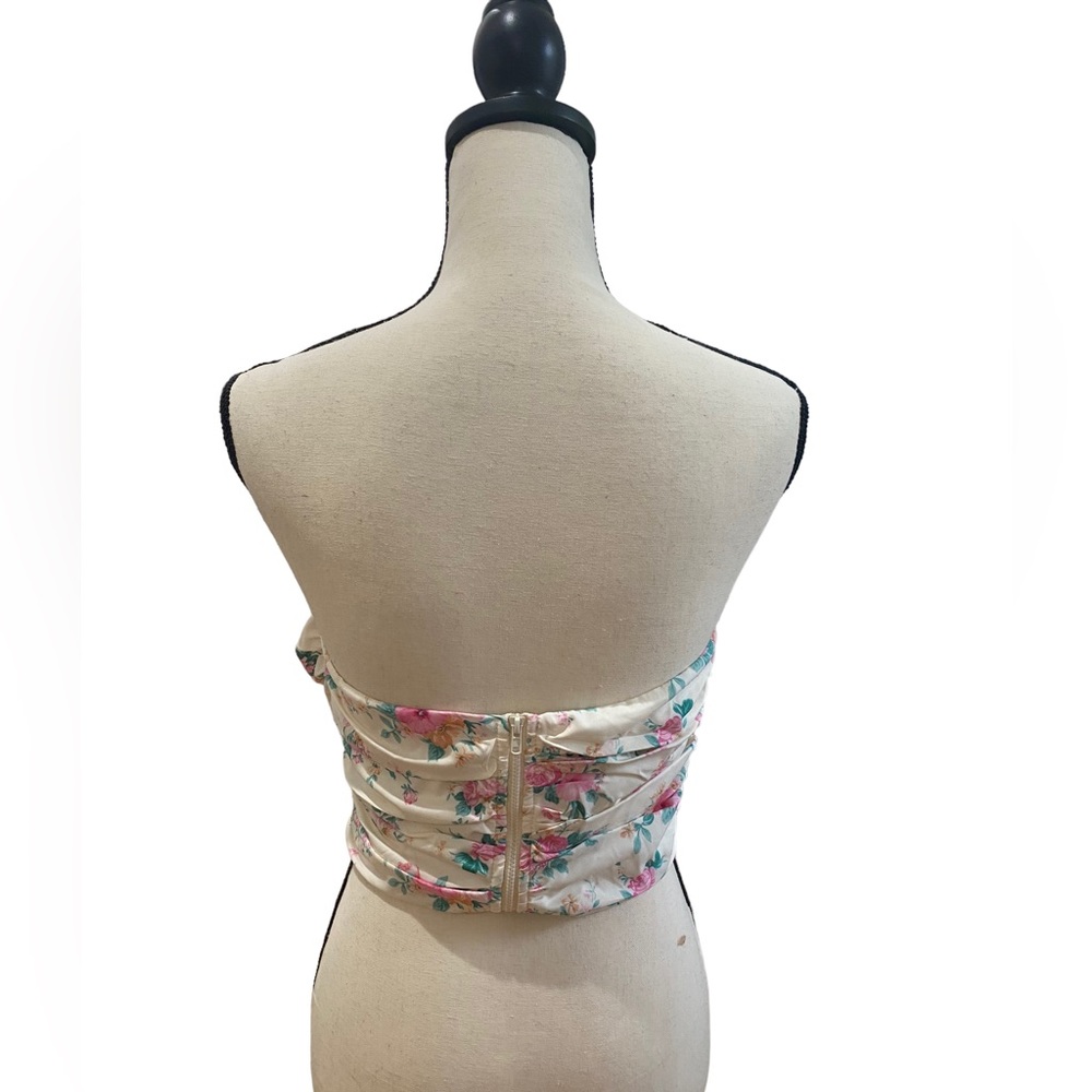 Floral Strapless Corset Top - Picture 2 of 2